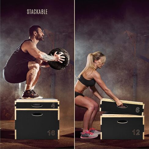 Yes4All 3 In 1 Wooden Plyo Box, Plyometric Box Platform For Jump Training, Jump Boxes For Home Gym Exercise And Outdoor Workout in Saudi Arabia