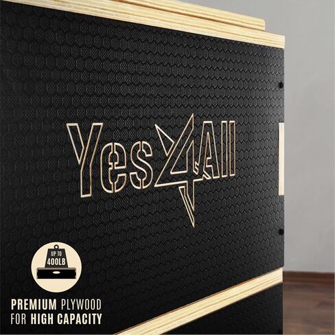 Yes4All 3 In 1 Wooden Plyo Box, Plyometric Box Platform For Jump Training, Jump Boxes For Home Gym Exercise And Outdoor Workout in Saudi Arabia