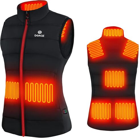 DOACE سترة ساخنة للنساء، سترة التدفئة الكهربائية الذكية القابلة لإعادة الشحن، البطارية غير المدرجة، M in Kuwait