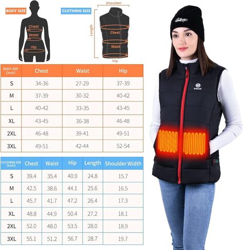 DOACE سترة ساخنة للنساء، سترة التدفئة الكهربائية الذكية القابلة لإعادة الشحن، البطارية غير المدرجة، M in Kuwait