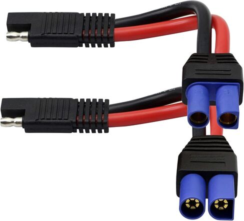 كابل GINTOOYUN EC5 إلى SAE، قابس EC5 F/M إلى موصل SAE سلك كابل السيارات 10AWG لبطاريات الألواح الشمسية لمحرك السيارة (EC5 أنثى + EC5 ذكر) in Saudi Arabia