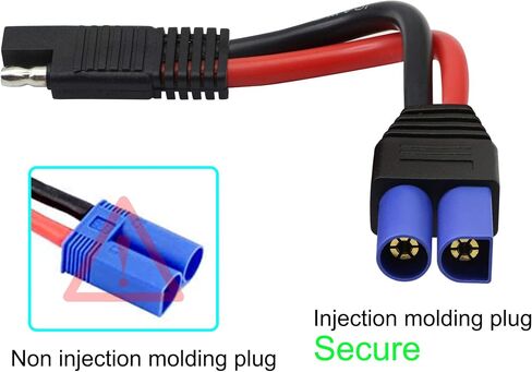 كابل GINTOOYUN EC5 إلى SAE، قابس EC5 F/M إلى موصل SAE سلك كابل السيارات 10AWG لبطاريات الألواح الشمسية لمحرك السيارة (EC5 أنثى + EC5 ذكر) in Saudi Arabia