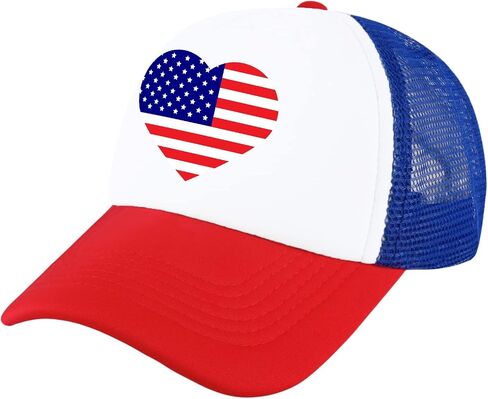 American Flag Hat 4th of July Trucker Hat USA Merica Baseball Cap US Patriotic Snapback Hats for Men Women in Saudi Arabia