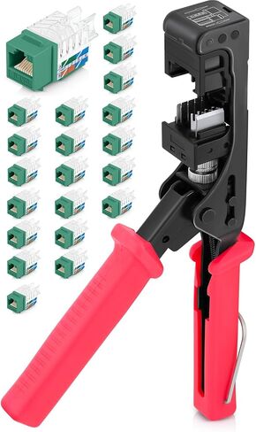 Everest Media Solutions 45Term - أداة إنهاء السرعة بزاوية 45 درجة - مع 20 حزمة من مقابس CAT6 بزاوية 45 درجة باللون الرمادي - تتوفر مقابس إضافية - (B0BCHGPDJW) in Kuwait