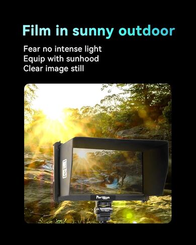 شاشة كاميرا HD7H II مقاس 7 بوصة عالية الدقة HDMI عالية السطوع على شاشة الكاميرا مع رسم بياني لوما، لون زائف، مزود طاقة بطارية من سلسلة NP-F in Kuwait