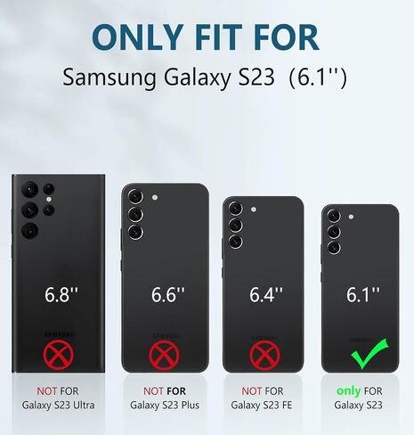 FNTCASE for Samsung Galaxy S23 Case: Military Grade Drop Proof Protection Rugged Protective Cell Phone Cover with Kickstand | Shockproof TPU Matte Textured Sturdy Bumper Cases for Galaxy S23 5G 6.1'' in Saudi Arabia