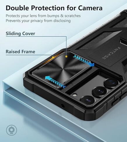 FNTCASE for Samsung Galaxy S23 Case: Military Grade Drop Proof Protection Rugged Protective Cell Phone Cover with Kickstand | Shockproof TPU Matte Textured Sturdy Bumper Cases for Galaxy S23 5G 6.1'' in Saudi Arabia