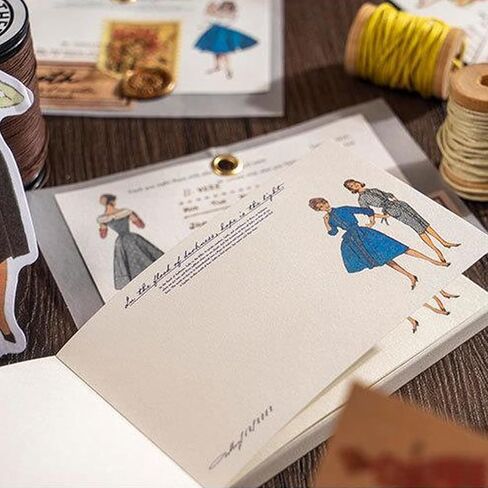 200 ورقة من ورق القصاصات العتيق، لوازم المجلات، ورق قصاصات القرطاسية الجمالية للكتابة والرسم، لوازم تزيين مذكرات السفر الفنية، ورق الحرف اليدوية in Kuwait