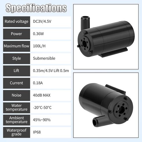 3 Pcs USB Small Submersible Water Pump Tiny Mini Water Pump for Fountain Micro Aquarium Fish Tank Garden Irrigation System in Saudi Arabia