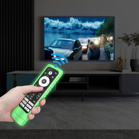 حافظة Fintie الواقية لجهاز التحكم عن بعد Hisense Voice Remote ERF3A90 لعام 2023، غطاء سيليكون خفيف الوزن وصديق للأطفال ومضاد للانزلاق ومقاوم للصدمات لجهاز Hisense A4 A6 U6 U7 U8 Series Google Smart TV Remote، أسود in Kuwait