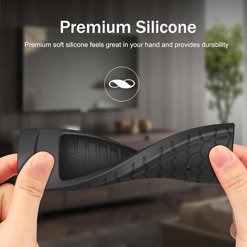 حافظة Fintie الواقية لجهاز التحكم عن بعد Hisense Voice Remote ERF3A90 لعام 2023، غطاء سيليكون خفيف الوزن وصديق للأطفال ومضاد للانزلاق ومقاوم للصدمات لجهاز Hisense A4 A6 U6 U7 U8 Series Google Smart TV Remote، أسود in Kuwait