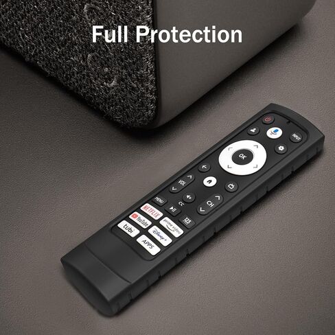 حافظة Fintie الواقية لجهاز التحكم عن بعد Hisense Voice Remote ERF3A90 لعام 2023، غطاء سيليكون خفيف الوزن وصديق للأطفال ومضاد للانزلاق ومقاوم للصدمات لجهاز Hisense A4 A6 U6 U7 U8 Series Google Smart TV Remote، أسود in Kuwait