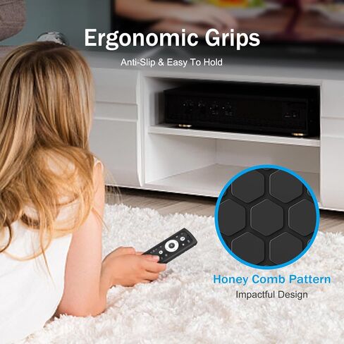 حافظة Fintie الواقية لجهاز التحكم عن بعد Hisense Voice Remote ERF3A90 لعام 2023، غطاء سيليكون خفيف الوزن وصديق للأطفال ومضاد للانزلاق ومقاوم للصدمات لجهاز Hisense A4 A6 U6 U7 U8 Series Google Smart TV Remote، أسود in Kuwait