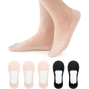 جوارب نسائية بدون عرض 5 أزواج جوارب مبطنة منخفضة القطع غير قابلة للانزلاق جوارب لوفر غير مرئية للشقق in Kuwait