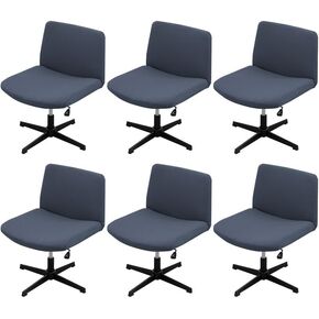 TOPCHANCES Armless Chair Slipcover,Waterproof Criss Cross Chair Cover,Office Desk Chair Covers Stretchable,Mid Back Wide Seat Accent Chair Covers Without Arms for Computer Task Vanity Chairs