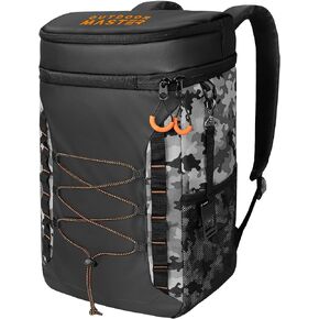 OutdoorMaster Cooler Backpack with Leak-Proof Design, 2 Insulated Compartments Portable Thermal Bag for Camping, Beach, Travel, Lunch, Drink, Ice