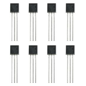 8PCS Digital Temperature Sensor DS18B20 to 92 3 Pin Wire IC Sensor Applied in Thermostatic Controllers Industrial Systems Consumer Products Thermometers