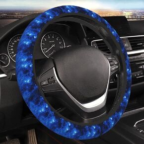 Blue Galaxy Blue Steering Wheel Cover Blue Car Accessories Universal 15 Inch Girls Women Men Steering Wheel Cover Anti-Slip Breathable Heat Resistant Wheel Cover Protector in Saudi Arabia