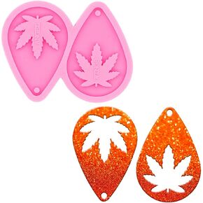 Small Leaf Shape Earring Silicone Molds for Making Resin Jewelry Epoxy Resin Molds Earring Jewelry Resin Silicone Casting Molds for DIY Women Earrings, Resin Jewelry, Pendant Craft