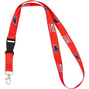 Desert Cactus New Jersey Institute of Technology Lanyard NJIT Highlanders Car Keys ID Badge Holder Keychain Detachable Breakaway Snap Buckle (Red)