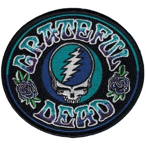 Grateful Dead Batik Steal Your Face Patch - Iron On or Sew On (4.25" X 3.75")