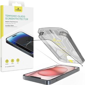 واقي شاشة DUMOSONG لهاتف iPhone 14 Pro 6.1 بوصة، واقي زجاجي متين شفاف 9H لهاتف iPhone 14 Pro، طبقة زجاجية مقواة صديقة للحافظة [مقاوم للكسر من الدرجة العسكرية] [سهل التركيب] [صلابة 9H] [HD واضح]