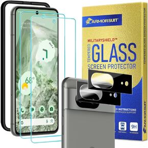 ArmorSuit Glass Screen Protector for Google Pixel 8 + Camera Lens Protector Tempered Glass 2+2 Pack Case Friendly (w/Alignment Tool)