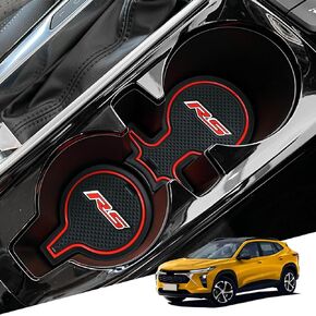 2024 2025 Trax Door Slot Mats, for Chevrolet Chevy Trax 2024 2025 Accessories Cup Holder Inserts, for 2024 2025 Chevy Trax Center Console Liners LS/1RS/LT/2RS/ACTIV (red)