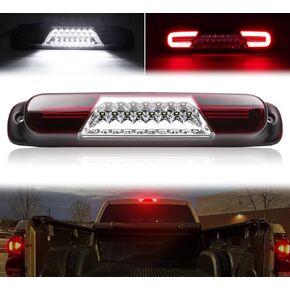 LED 3rd Third Brake Lights Compatible with Silverado/for Sierra 1500 2500 3500&HD&Classic 1999-2007,Rear Cab Roof Center White Cargo Light&Red Brake Light(Clear+Red Lens)