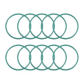 uxcell Fluorine Rubber O-Rings, 50mm OD 45.2mm ID 2.4mm Width FKM Seal Gasket for Machinery Plumbing, Green, Pack of 10