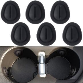 6pcs Car Cup Holder Limiter, Self-Adhesive Silicone Water Bottle Holder Insert Stabilizer, Anti Shake Shock-Absorbing Universal Car Interior Accessories- Black