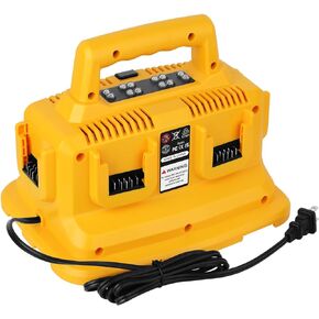 DCB104 6 Port Charger Replace for DeWalt 20V Battery Charger Station Compatible with Dewalt 20V/60V Battery DCB200 DCB201 DCB203 DCB204 DCB206 DCB181 DCB180 DCB606 DCB612 DCB609