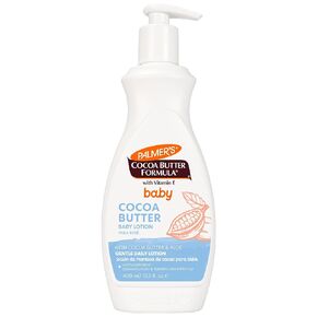 Palmer's Baby Lotion, Cocoa Butter Formula Body Lotion, 13.5 Fl Oz, Gentle Baby Moisturizer for Delicate Skin with Vitamin E & Aloe, Hypoallergenic, 48Hr Moisture, Dermatologist Tested Baby Essentials
