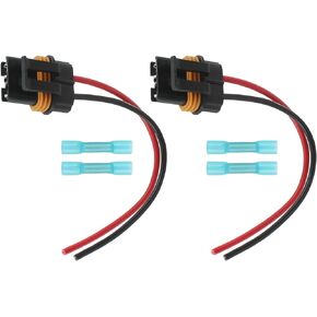 AUTOKAY 2Pcs Fan Cooling Connector Pigtail Wiring Harness Compatible with Ford Chevrolet Corvette Camaro TPI LT1 LS1 LS6