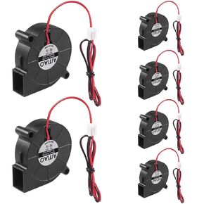 6Pcs 5015 Blower Cooling Fan,DC 24V 50x50x15mm 3D Printer Blower Brushless Cooling Fans 5015 Oil Bearing Turbine Fans Blower with 2Pin Terminal for 3D Printer Hotend Extruder Heatsinks