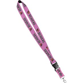 Oregon State Beavers - Satin Keychain Necklace, Oregon State ID Badge Holder - 1 Inch, Carbon Print