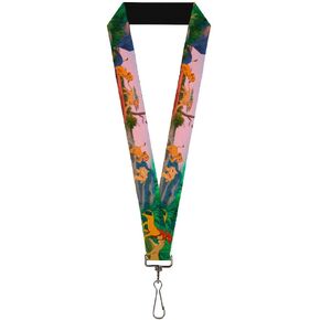 Buckle Down Lanyard-1.0"-Lion King Simba & Nala Growing Up Scenes