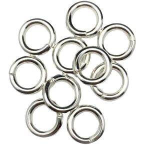 10pcs 925 Sterling Silver Open Jump Ring, 12 Gauge 14.1mm OD/10.0mm ID Made in USA by CRAFT WIRE