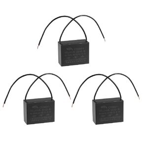 uxcell Ceiling Fan Capacitor CBB61 35uF 250V AC 2 Wires Metallized Polypropylene Film Capacitor 58x45x26mm for Electric Fan Pump Motor Generator 3Pcs