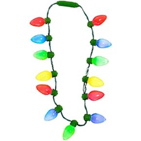The Dreidel Company Light-Up Christmas Ornament Necklace, Christmas Party Favor Accessory for Kids and Adults, 25"