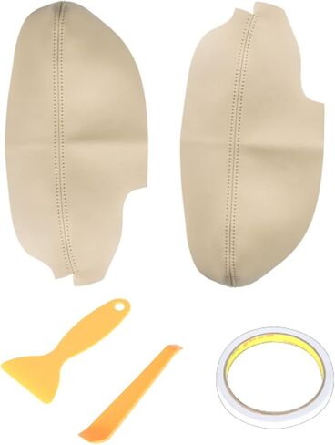 2 Pcs Leather Door Panel Armrest Handrail Cover Replacement for TSX 2009-2014 Beige in Saudi Arabia