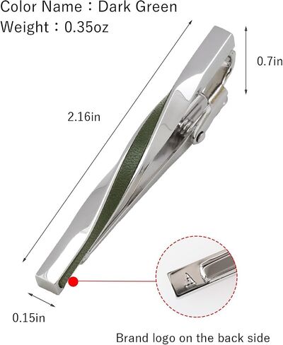 [TAVARAT] Tie Clip Tie Clips for Men Genuine Leather Tie Bar Tie Pin Limited color Tps-078lgd in Saudi Arabia