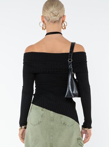Off The Shoulder Sweater for Women Sexy Long Sleeve Knit Pullover Jumper Slim Fit Crop Tube Top One Shoulder Shirts in Saudi Arabia