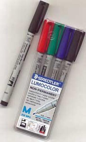 Chessex Role Playing Play Mat Marking Pen: (4 Pack) Staedtler Lumocolor Water Based Overhead Projection Markers in Saudi Arabia