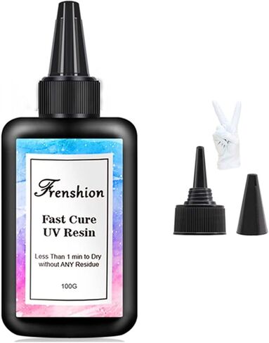 UV Lamp+100G Upgrade 45S Fast Cure Clear Hard Resin+ Color Pigment+Mold+Tool+Glove for DIY Home Professional Casting & Coating Handcraft Jewelry Earrings Necklace Bracelet in Saudi Arabia