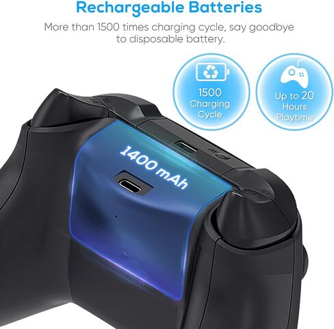 حزمة واحدة من بطارية YUANHOT القابلة لإعادة الشحن بقدرة 1400 مللي أمبير في الساعة متوافقة مع وحدات تحكم Xbox Series X in Kuwait