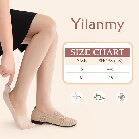 جوارب نسائية بدون عرض 5 أزواج جوارب مبطنة منخفضة القطع غير قابلة للانزلاق جوارب لوفر غير مرئية للشقق in Kuwait