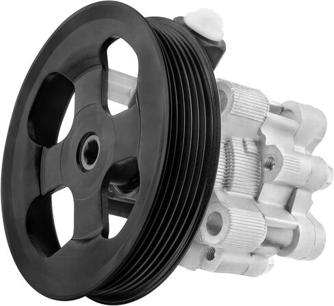 Power Steering Pump, with Pulley, Compatible with Toyota Tundra 2007 2008 2009, V8 4.7L, Replace # 21-5488 443100C080 in Saudi Arabia