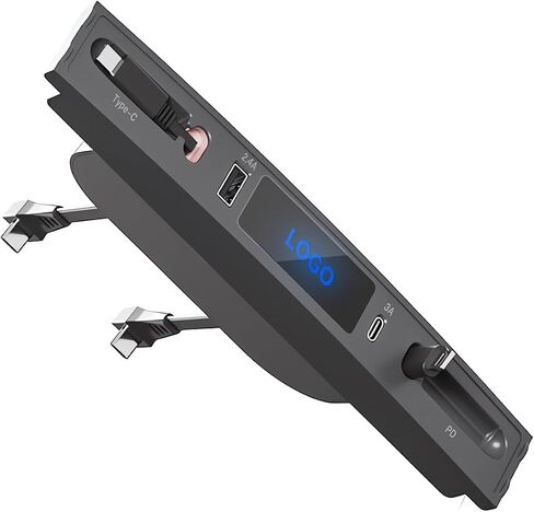 موزع USB قابل للسحب من Tesla، شحن سريع، تنظيم سهل، متوافق مع أجهزة متعددة، تصميم أنيق، مثالي لعشاق التكنولوجيا، لـ Tesla Modle 3 & Y 2021-2023 (Type-C+Type-C) in Saudi Arabia