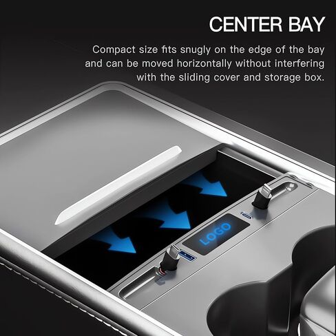 موزع USB قابل للسحب من Tesla، شحن سريع، تنظيم سهل، متوافق مع أجهزة متعددة، تصميم أنيق، مثالي لعشاق التكنولوجيا، لـ Tesla Modle 3 & Y 2021-2023 (Type-C+Type-C) in Saudi Arabia